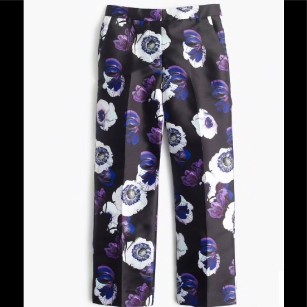 J.crew violet poppy patio pants - petite size 6